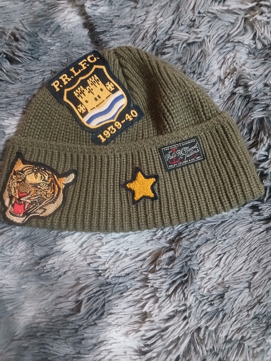 Ralph Lauren Other - Rare Ralph Lauren Polo  Marine Olive Green Patch Knit Hat